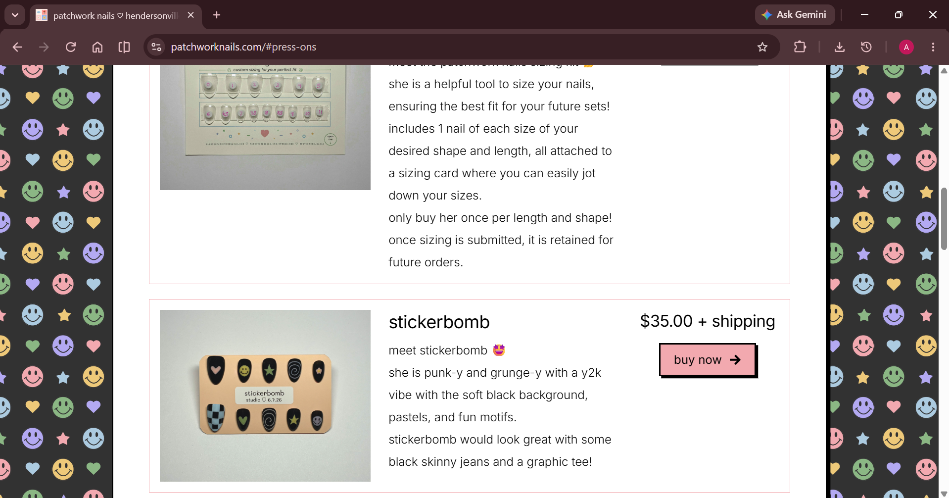 stickerbomb press-on design from the existing store screenshot